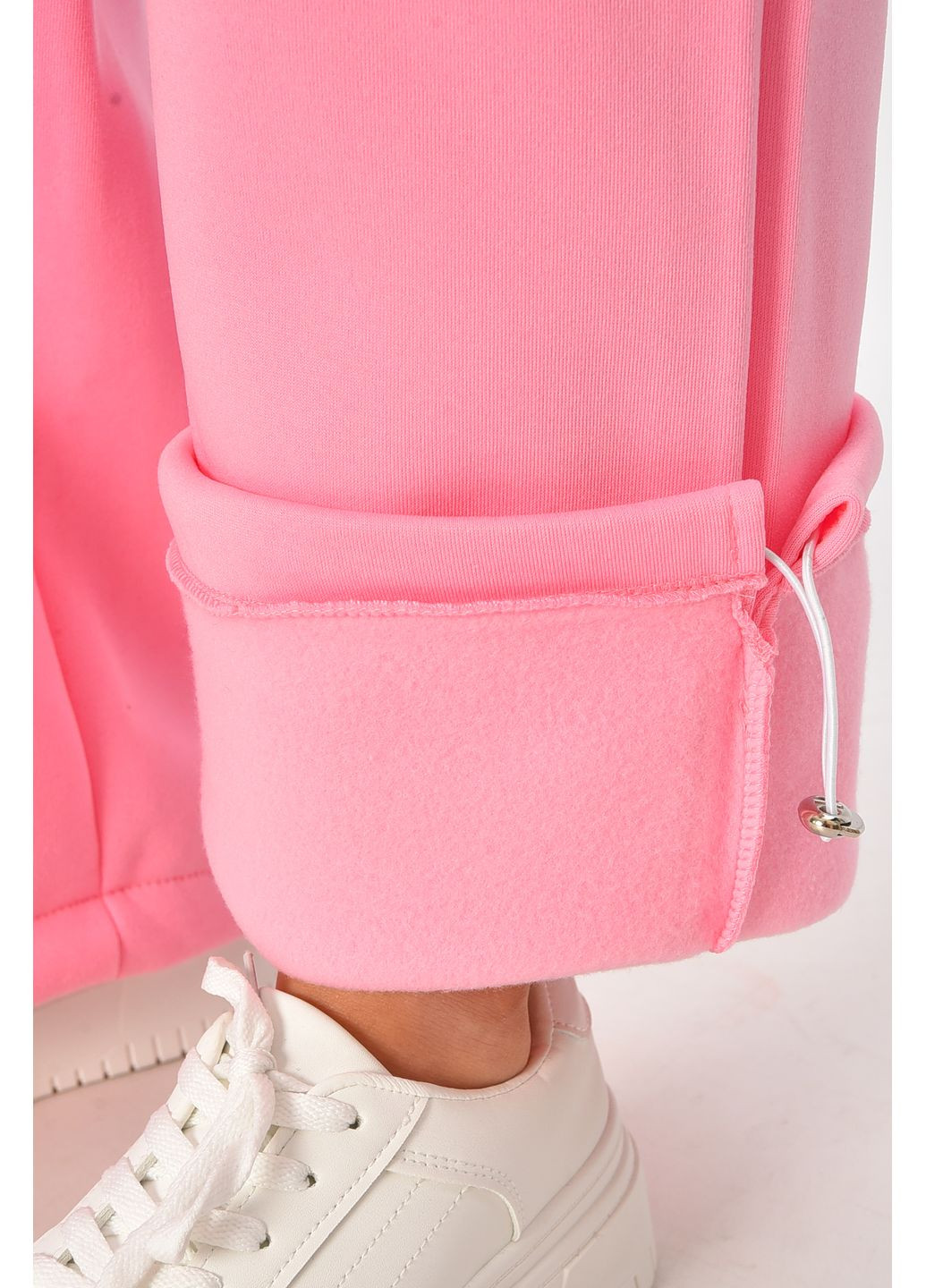 Спортивні штани жіночі на флісі рожевого кольору Let's Shop (364117541)