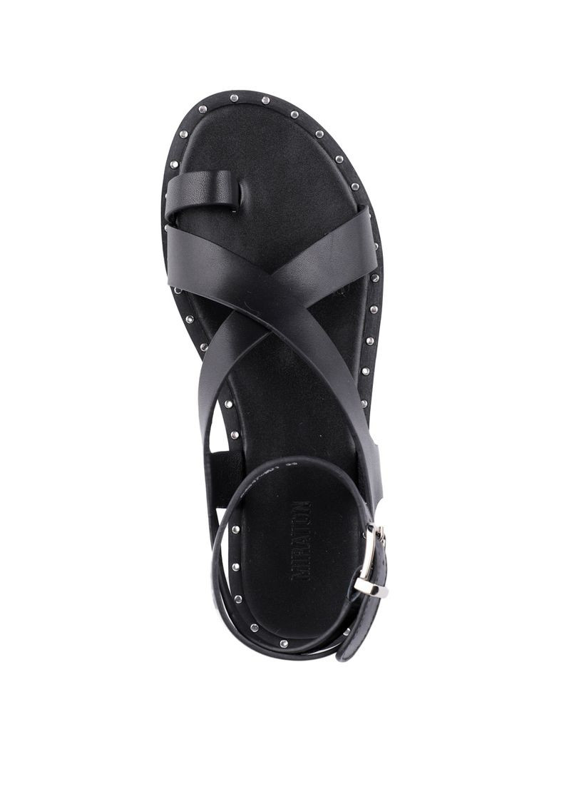женские сандалии e3247-w01 черный кожа MIRATON
