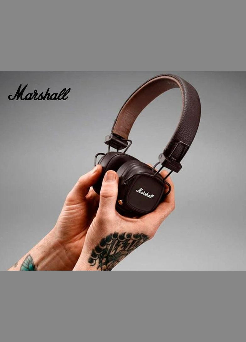 Наушники Major 4 IV Brown | 80 часов батарея | беспроводная зарядка Marshall (354224277)