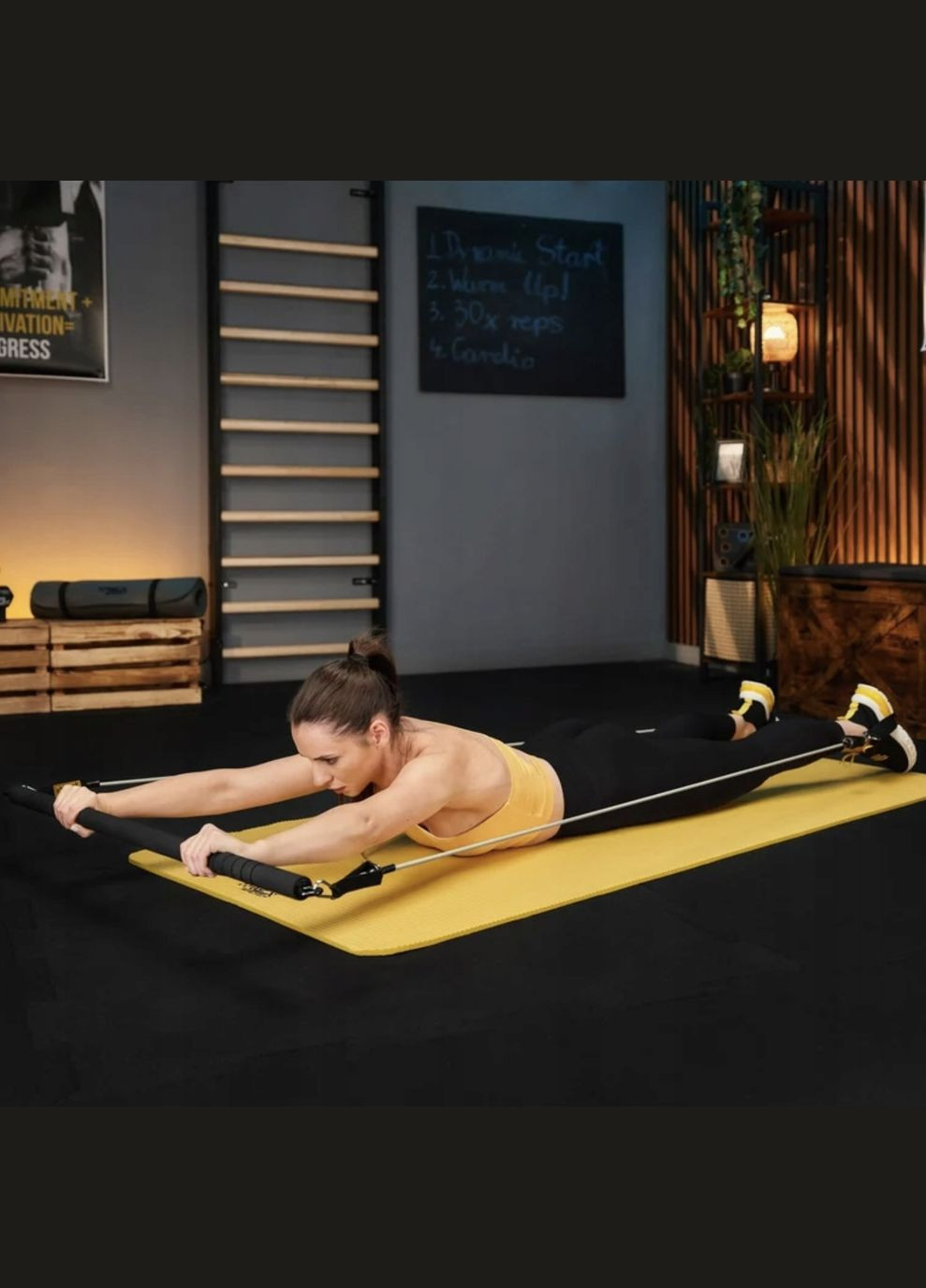 Палиця гімнастична з еспандерами TX-023TS 14-74кг TREX Sport (311949258)