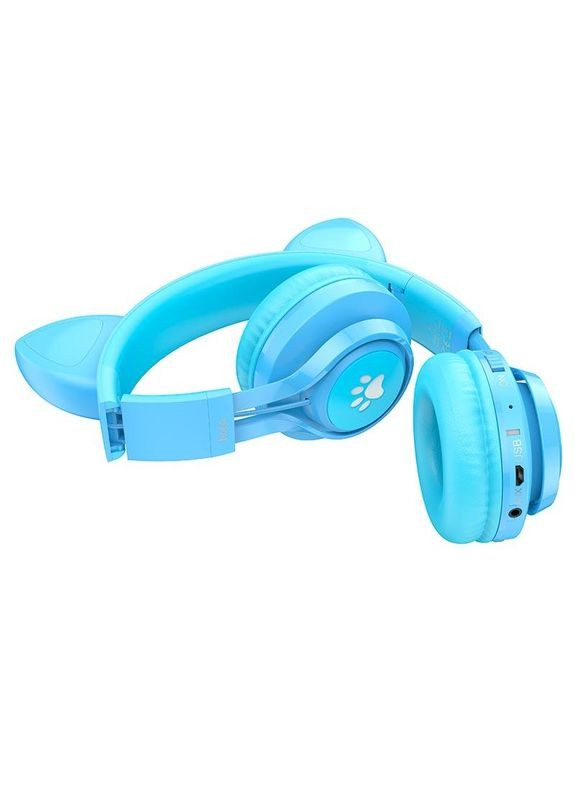 Навушники дитячі Cat ear kids BT headphones W39 блакитні Hoco (280877445)