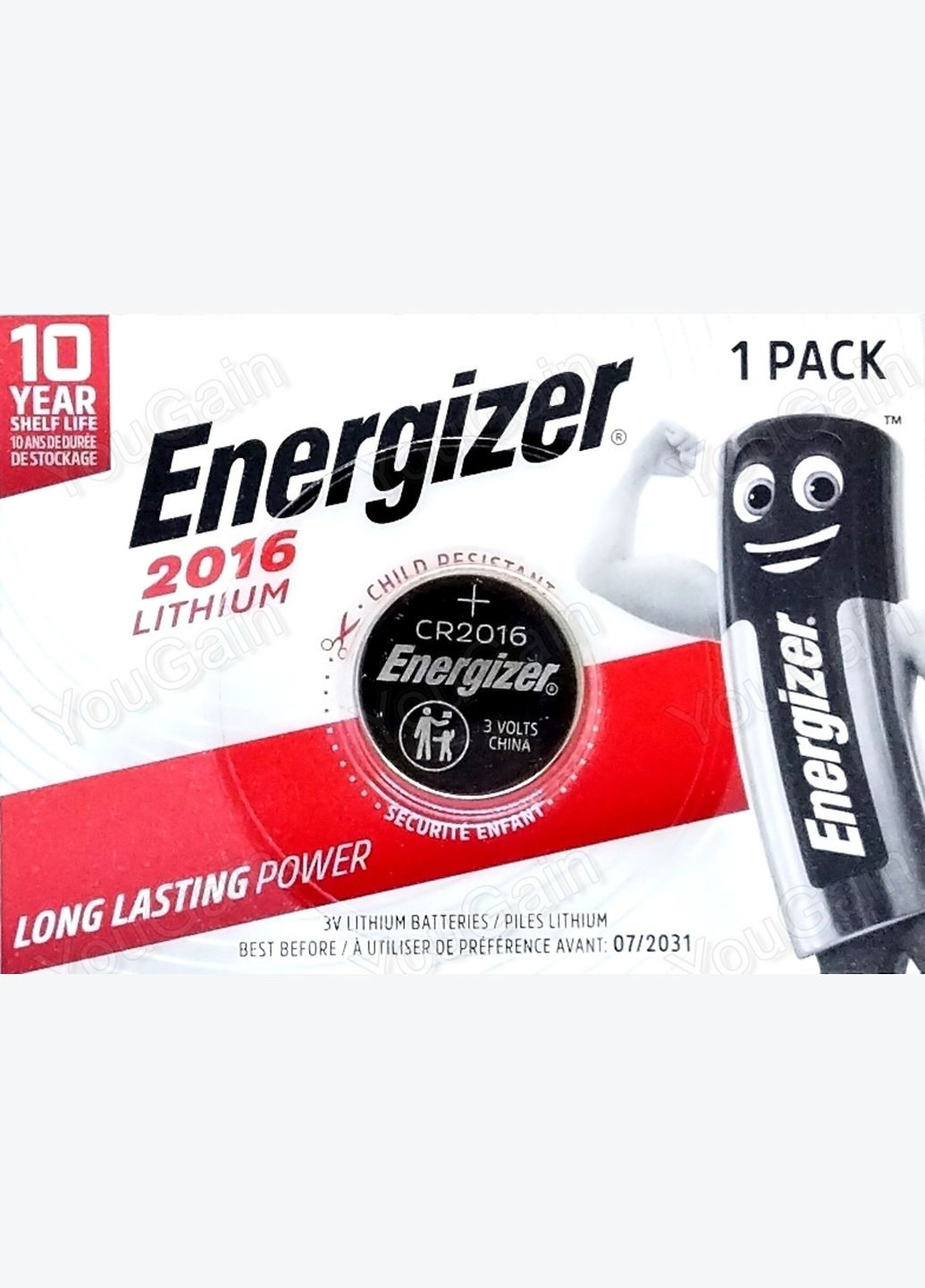 Батарея литиевая CR2016 Energizer (361068550)