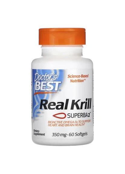 Real Krill 350 mg 60 рідких капсул Doctor's Best (387022358)