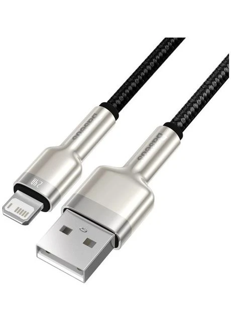 Кабель Cafule 2 м Lightning 2.4A для iPhone Чорний Baseus (370168932)