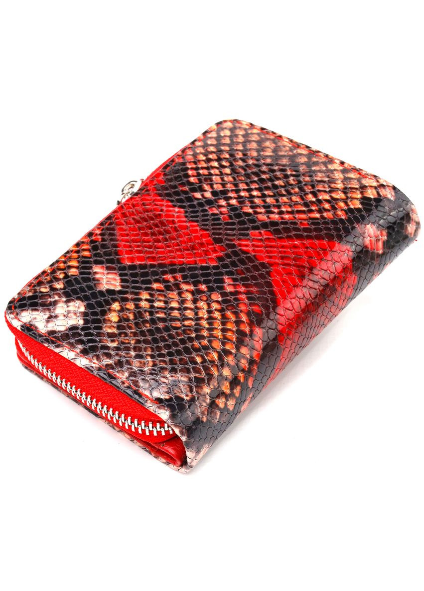 Женский кошелек с монетницей из натуральной кожи с тиснением разноцветный (sku_21605) No Brand (328218683)