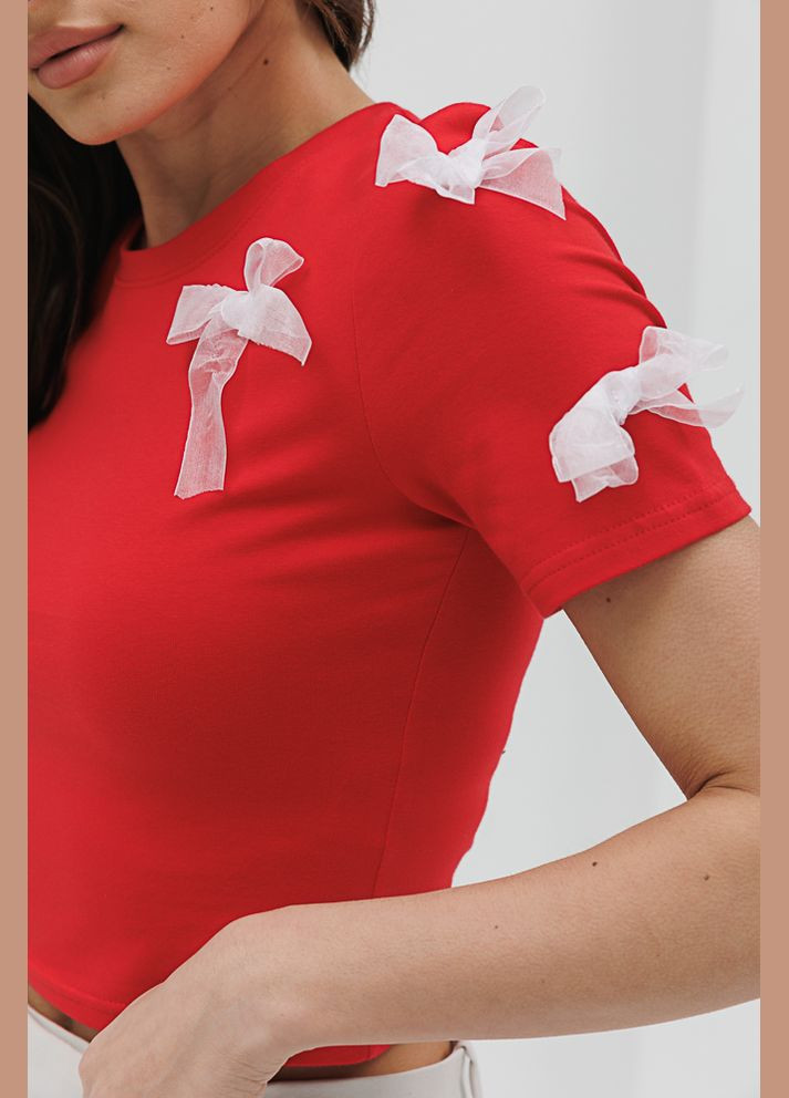 Укороченная женская футболка Arjen - (292445420)
