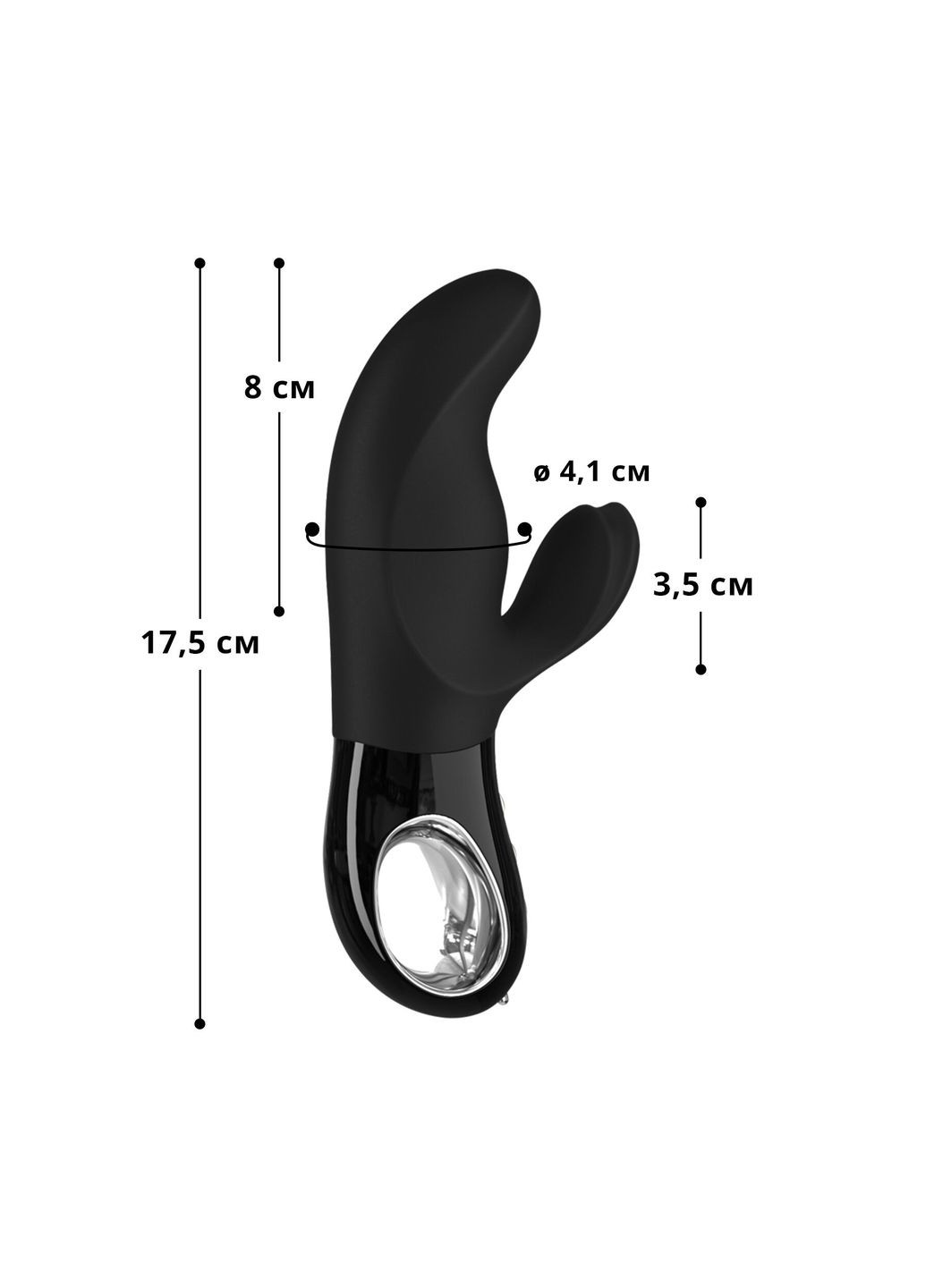 Вібратор-кролик MISS BI black, 2 незалежні мотори, діаметр 4,2 см Fun Factory (369948318)