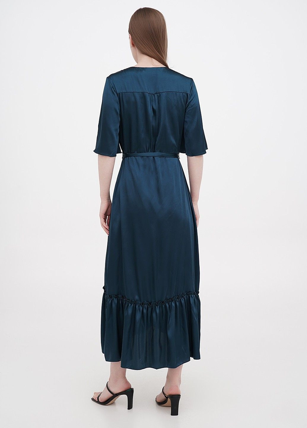 Изумрудное коктейльное платье Bishop + Young однотонное