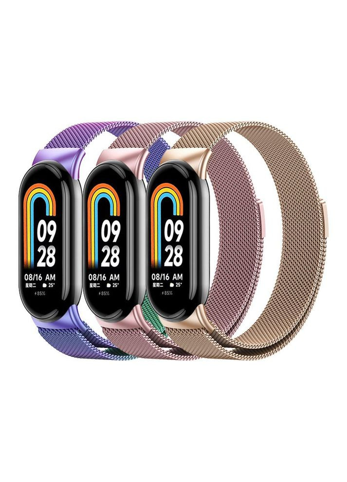 Ремінець для Xiaomi mi band 8 9 / ремішки на сяомі, ксіомі мі бенд / металійний ремінець до фітнес-браслета Золотий Epik (365731482)