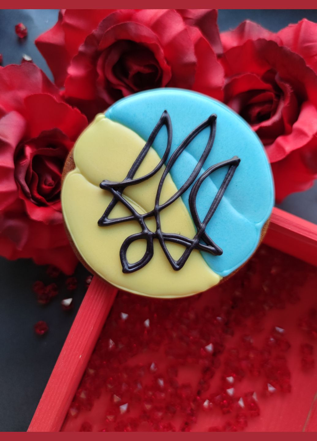 Крафтовый медовый патриотический пряник Герб Украины No Brand (335413473)