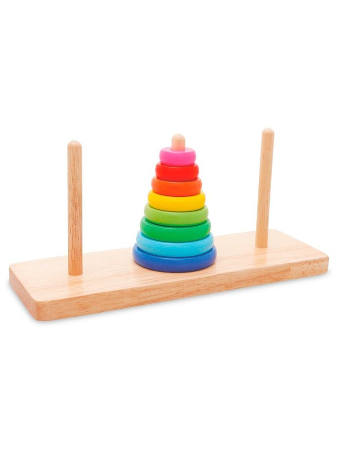 Дерев'яна іграшка Пірамідка MD 1870, 8 кілець Limo Toy (360549442)