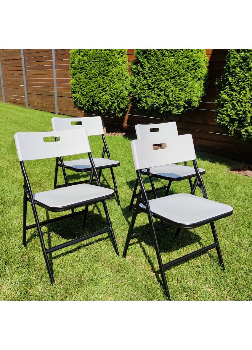 Комплект пикниковой мебели, складной стол 86×86 см и 4 стула, HDPE Iki yildiz (366643852)