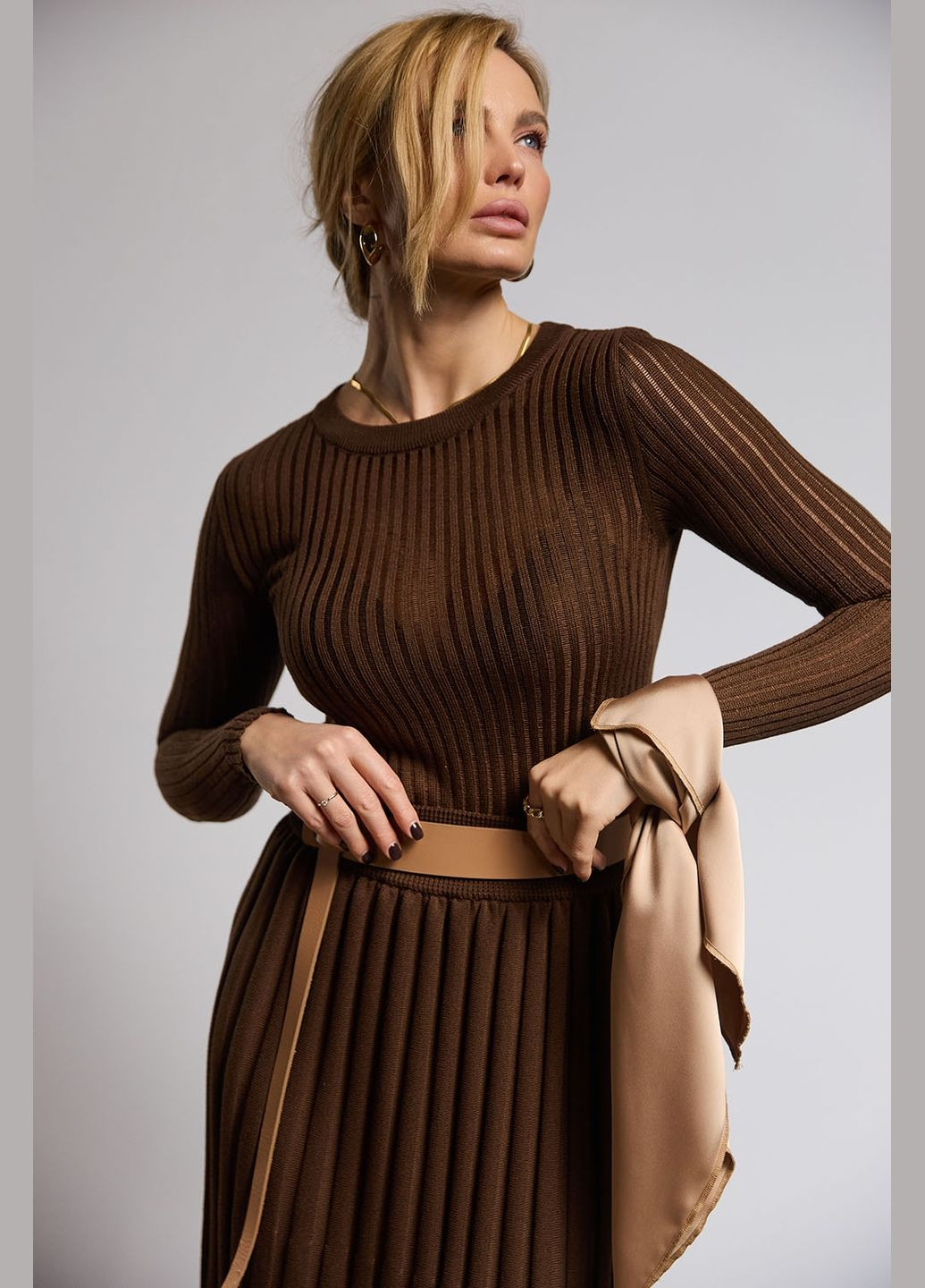 Темно-коричневая юбка Triko Bakh