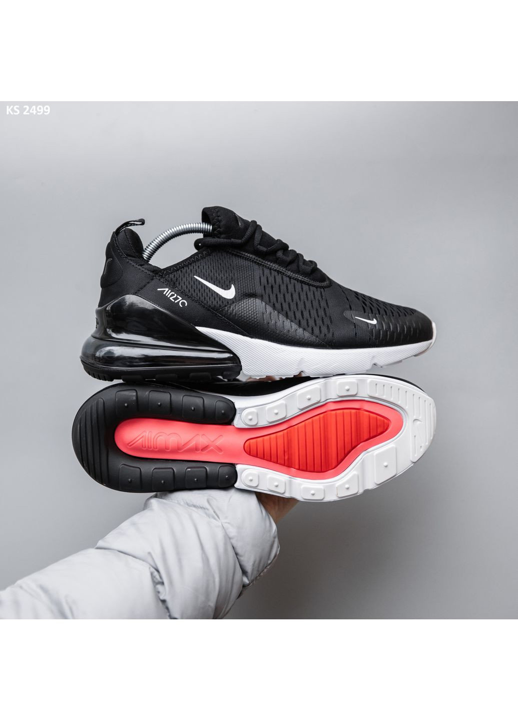 КРОССОВКИ ЖЕНСКИЕ NIKE AIR MAX 270 BLACK WHITE НАЙК АИР МАКС 270 No Brand чёрные демисезоны (368862299)