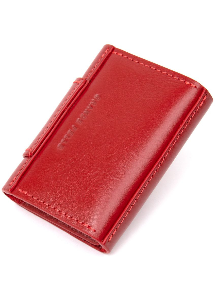 Шкіряна візитниця червоний 11412 Grande Pelle (362418550)