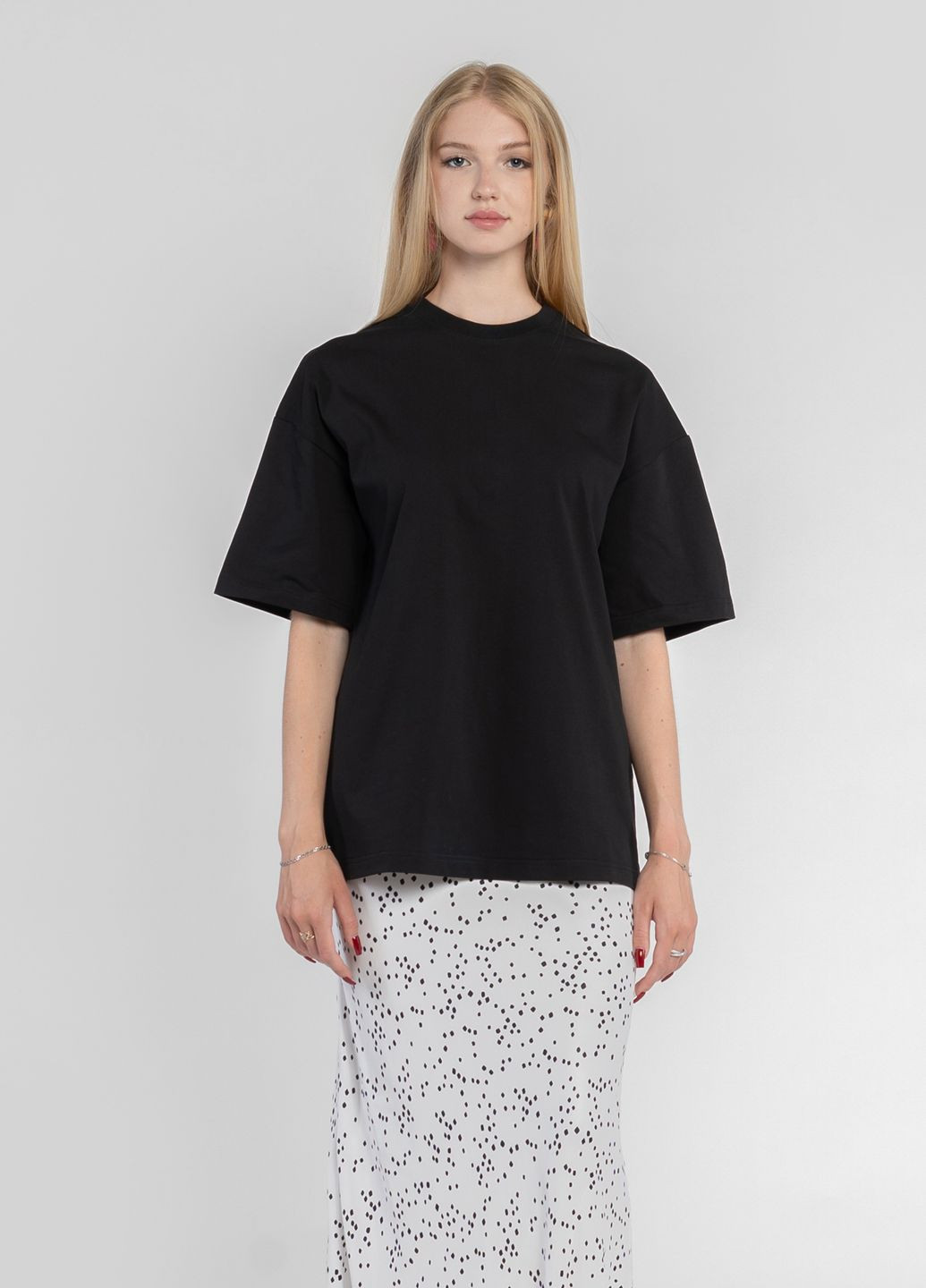 Футболка жіноча чорна Arber T-shirt oversize W2 - (349723242)