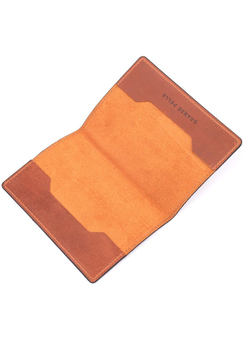 Ексклюзивна обкладинка на паспорт із вінтажної шкіри Серце 16726 Світло-коричнева Grande Pelle (297129698)