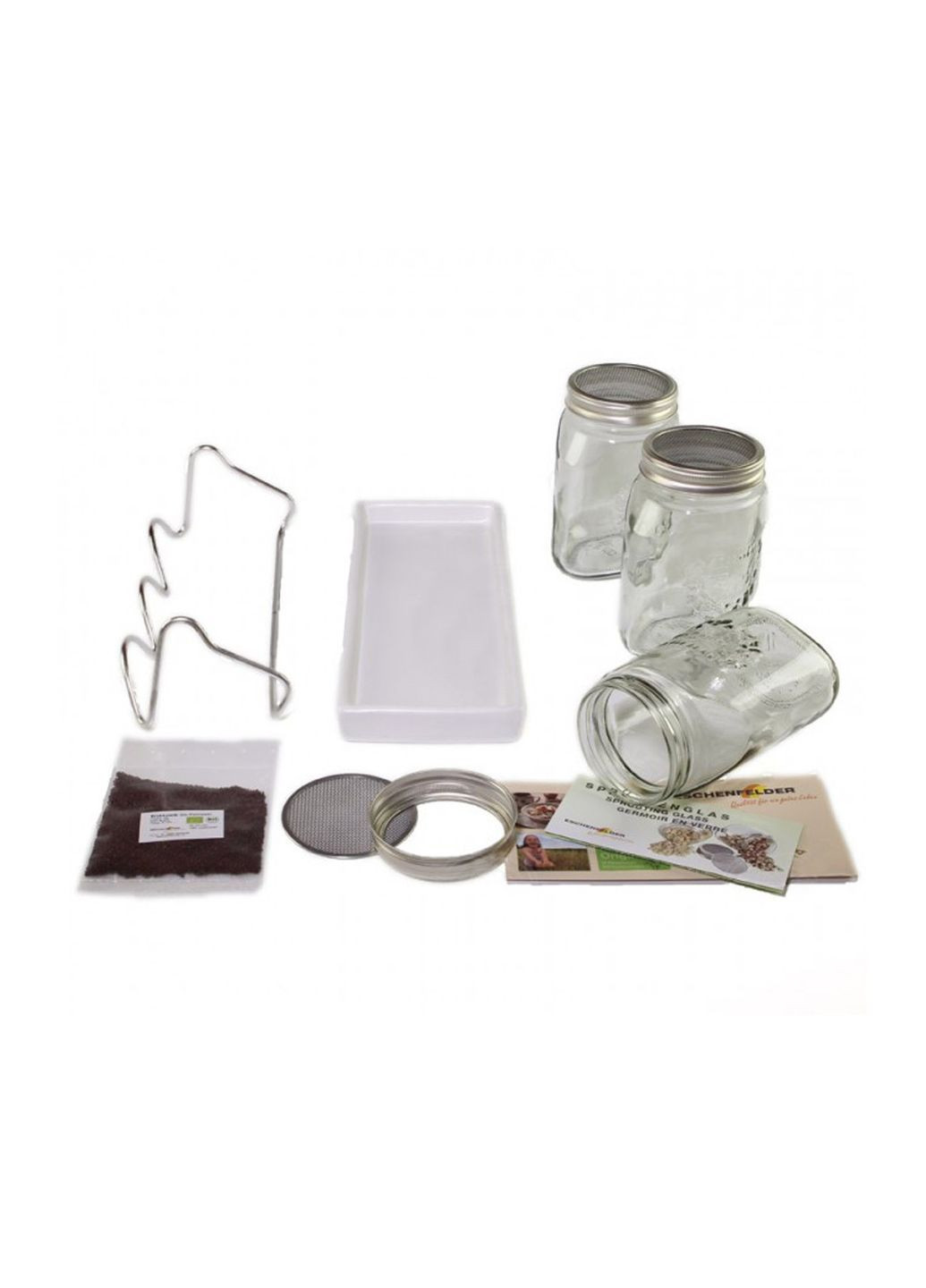 Набор для проращивания семян: 3 банки на 1000 мл, белый Eschenfelder (305412203)