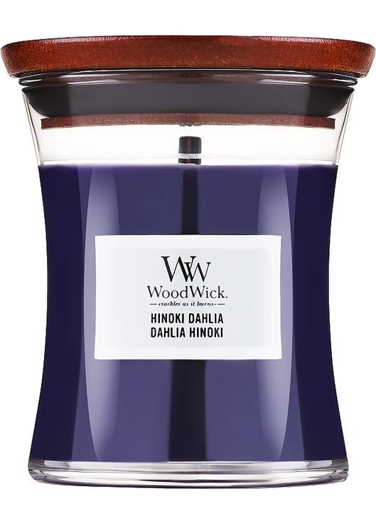 Ароматична свічка у склянці Candle Hinoki Dahlia Ellipse 453.6g (1236998-25001136) WoodWick (368609062)