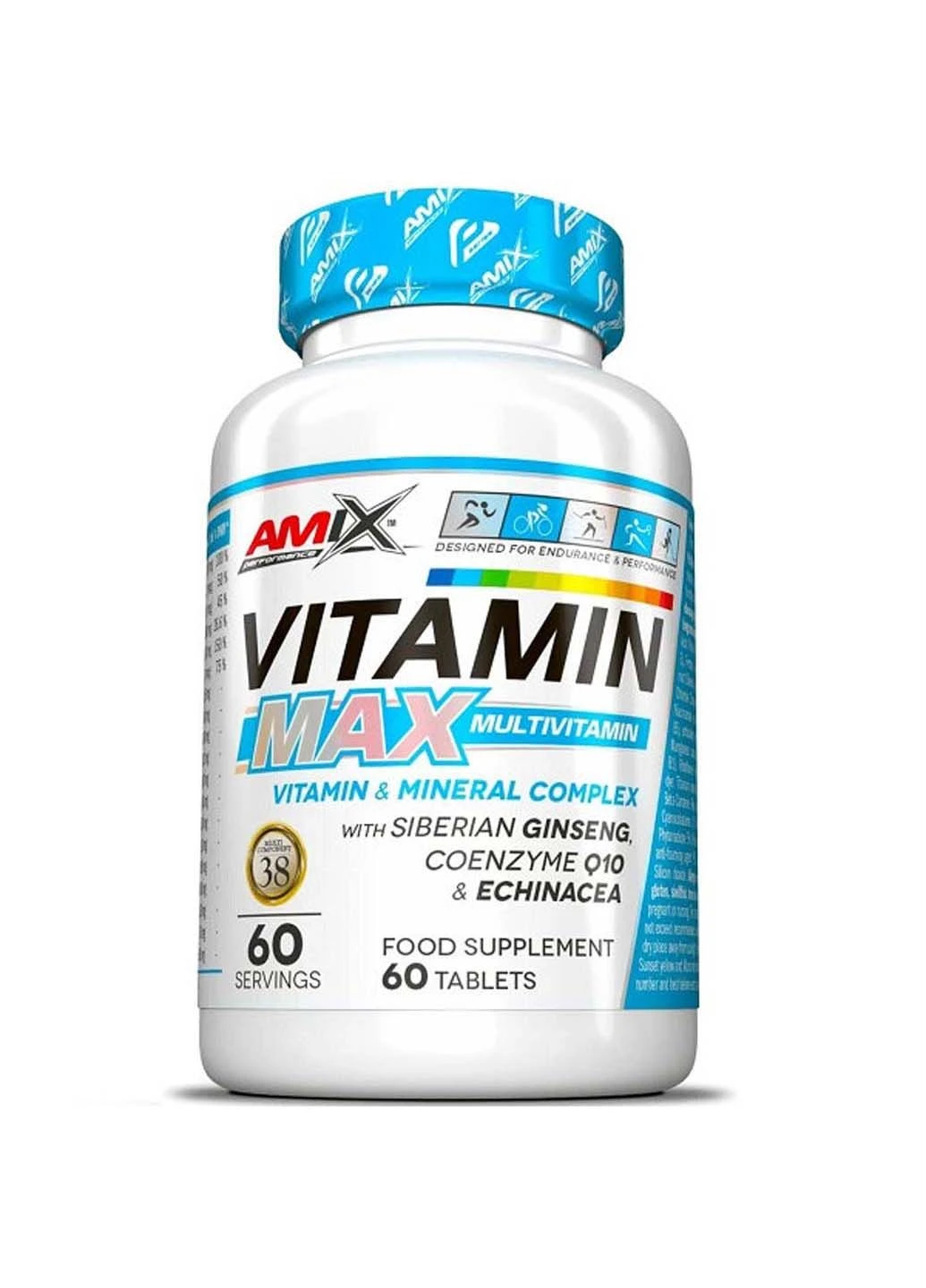 Витаминно-минеральный комплекс для спорта Performance Vitamin Max Multivitamin 60 Tabs Amix Nutrition (301861915)