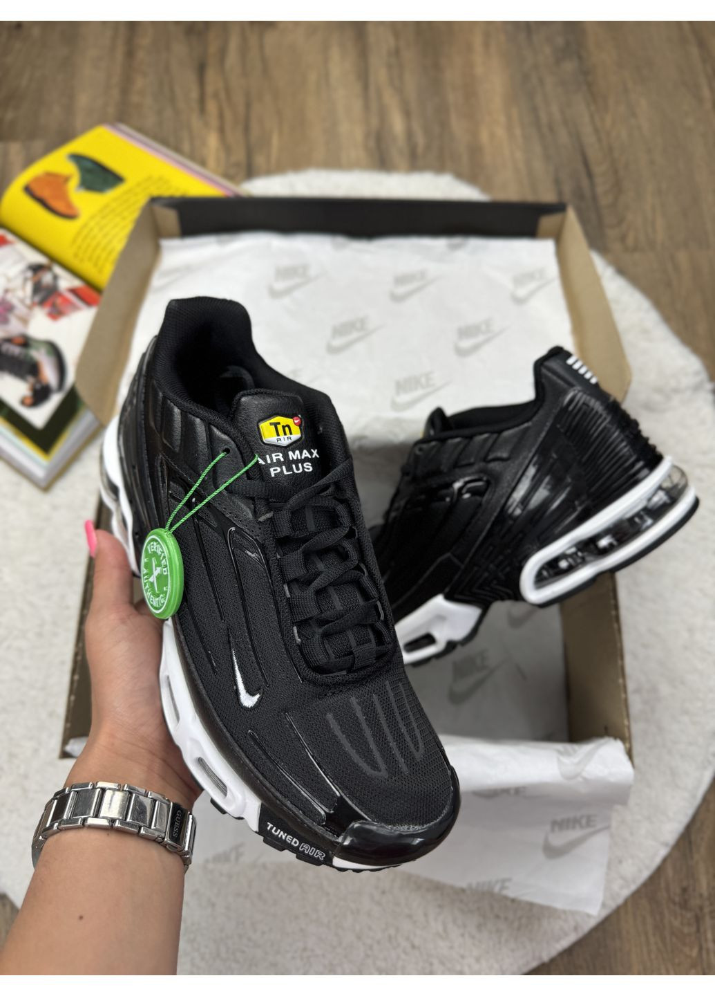 Черные демисезонные кроссовки мужские nike air max plus 3 black найк аир макс тн плюс No Brand