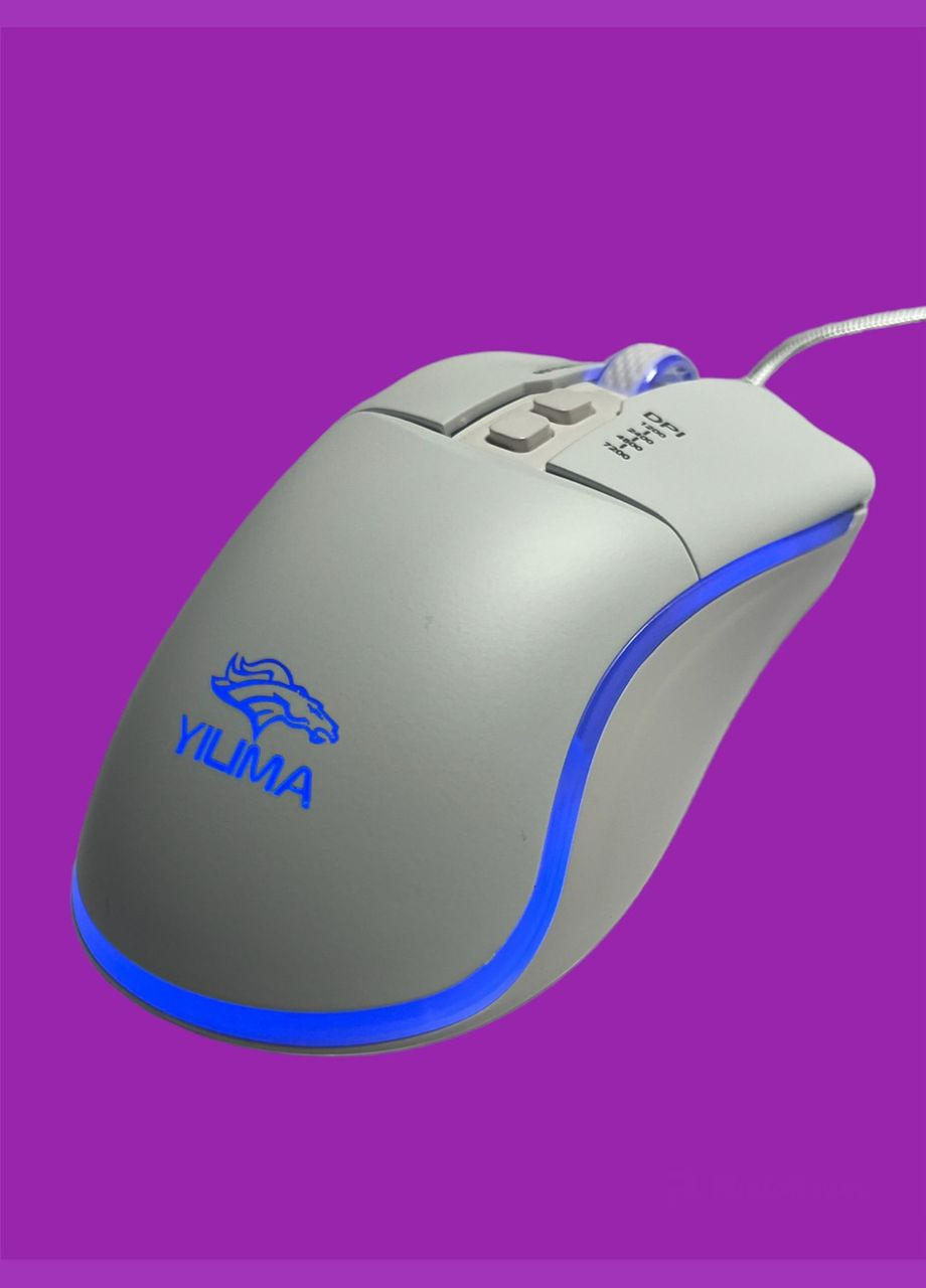 Мишка QS-301 RGB Gaming, White VHG (334305092)