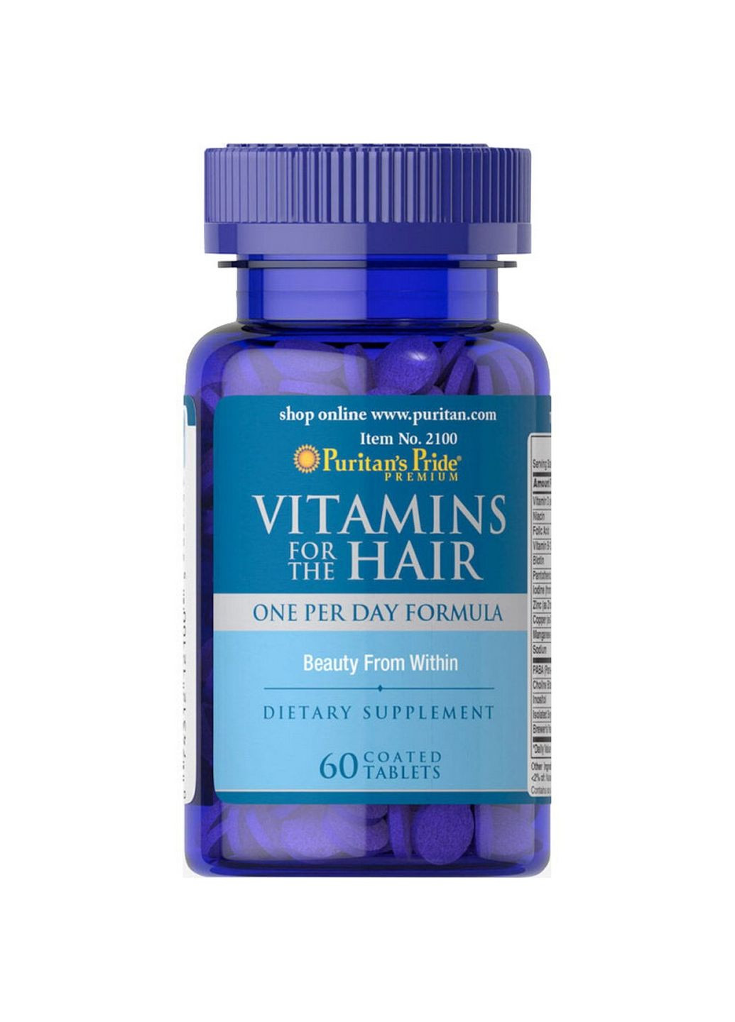 Вітаміни та мінерали Vitamins for the Hair, 60 таблеток Puritans Pride (294925408)