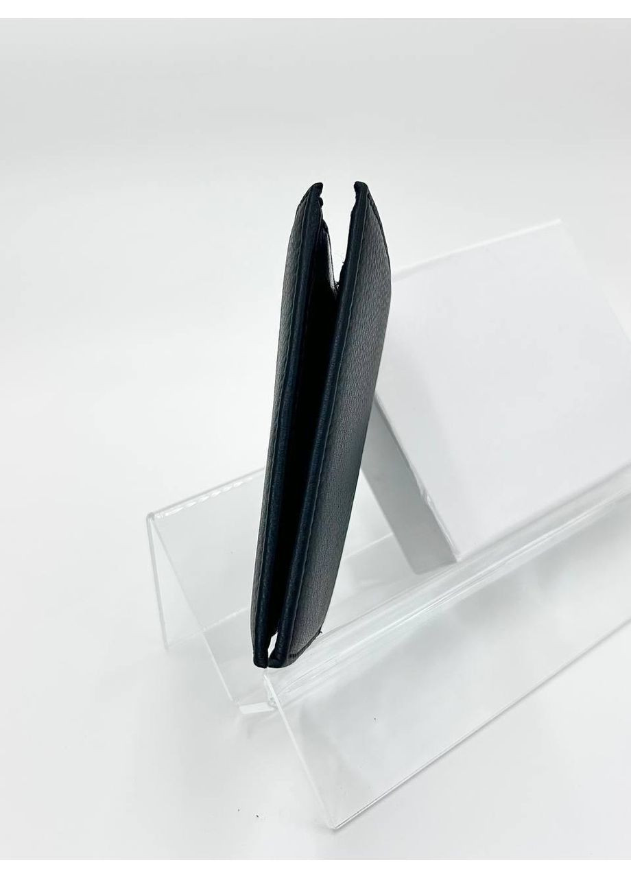 Чоловіче портмоне з натуральної шкіри 6363-1 чорне 12.5 х 9 х 2 No Brand (371681965)