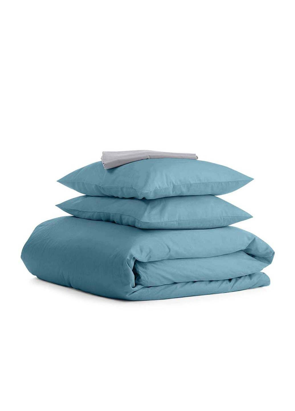 Двуспальная постель с простыней на резинке Azure CS1 180х220 см Cosas (307386084)