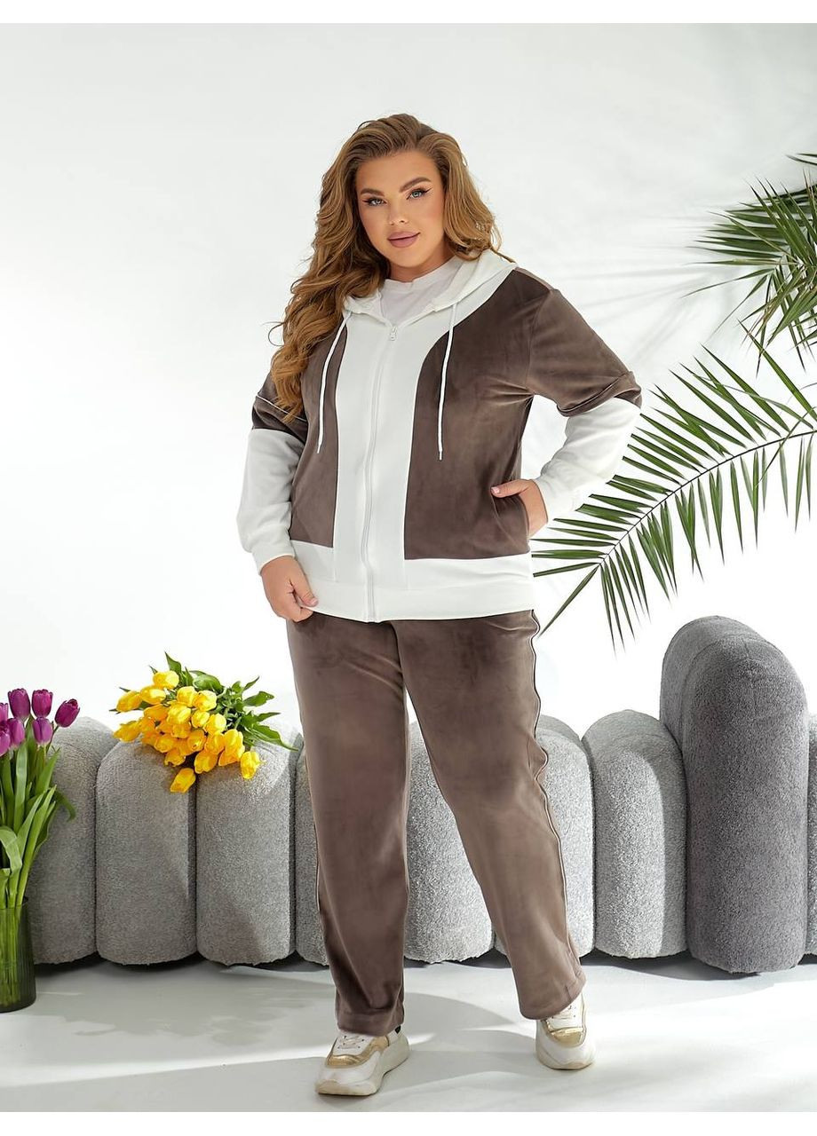 Костюм велюровий, що чудово тягнеться (заміри в описі) DK/DL Мода без кордонів (368458125)