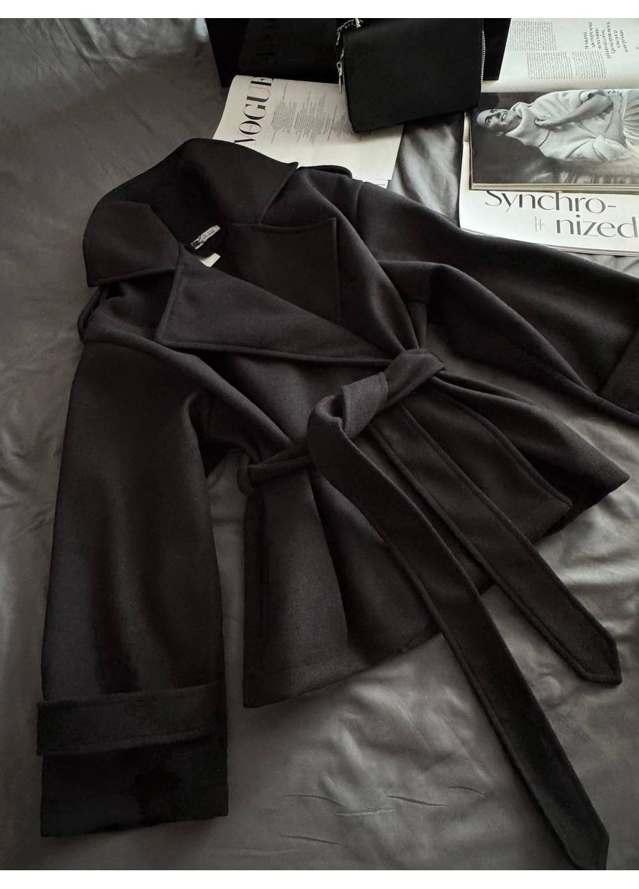 Чорне демісезонне Тренч-пальто кашемір Україна