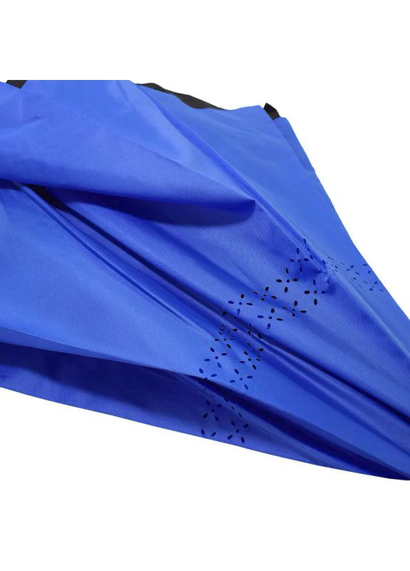 Синий зонт наоборот up-brella ветрозащитный антизонт с непромокаемым куполом смарт-зонт 53шт Lesko (341316721)