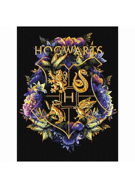 Картина за номерами Harry Potter Герб Гоґвортсу з фарбами металік 30 х 40 (KHO5209) Ідейка (379101764)