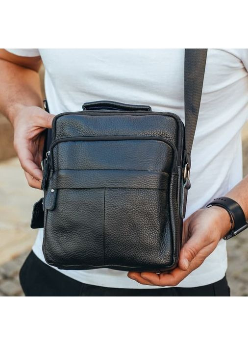 Сумка через плече з натуральної шкіри 22х24х6 / месенджер для активного чоловіка, Bexhill (341309614)
