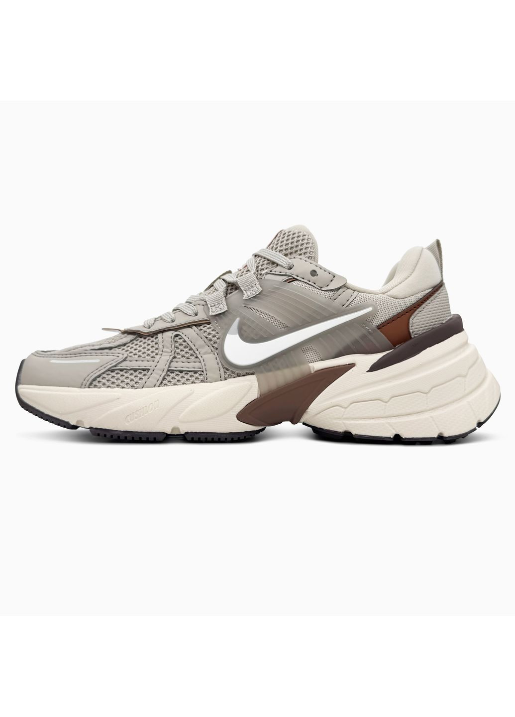 Кроссовки женские Nike V2K Runtekk Grey Brown | Найк В2К Рантек серые No Brand серые демисезоны (372795558)