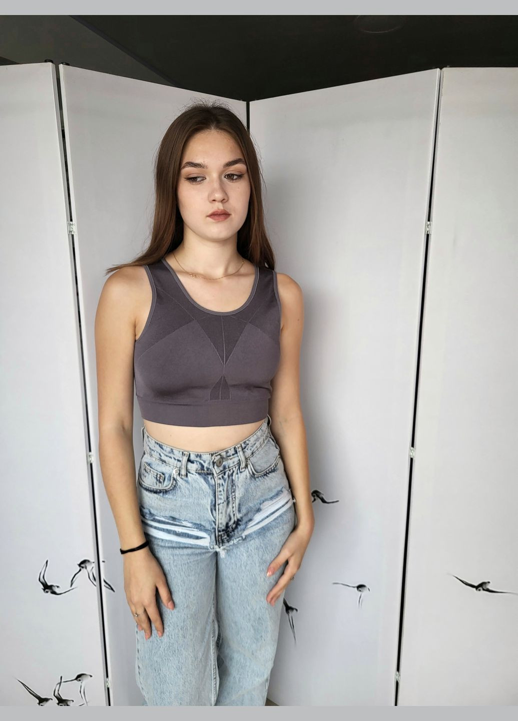 Топ компрессионный с поддержкой груди спортивный Essentials (314827596)