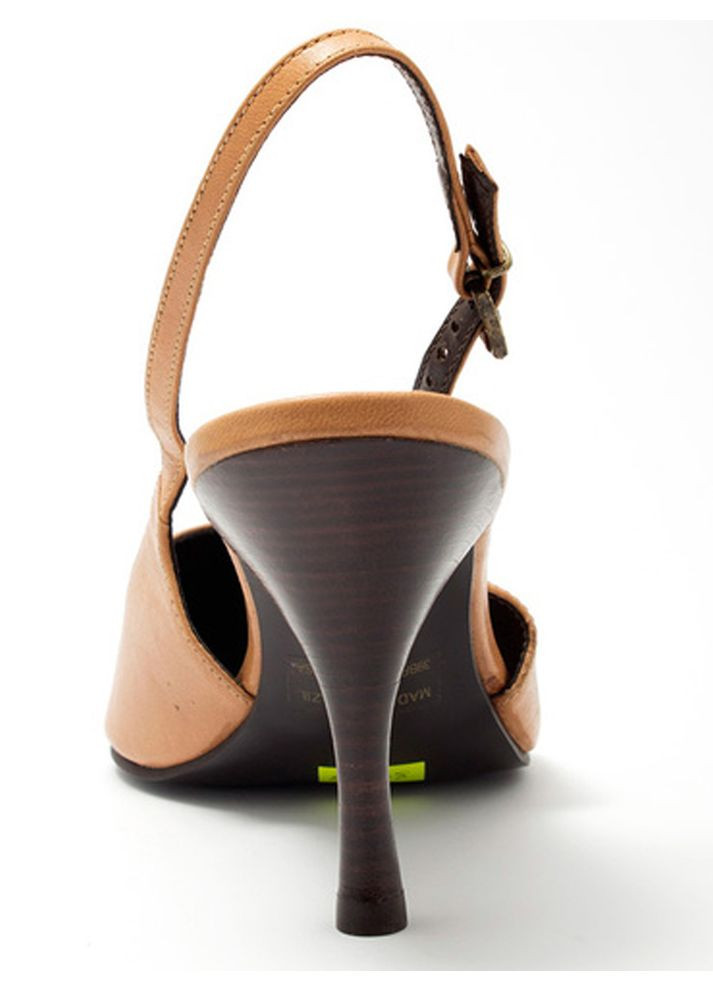 Fit Mix Жіночі шкіряні туфлі на середньому підборі Темно-бежевий бежевий з, — демісезон (341322191)