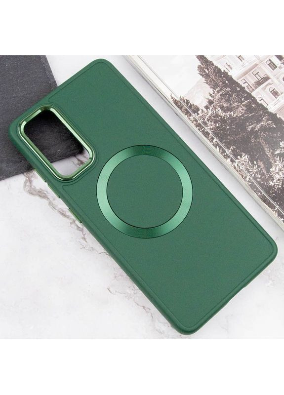 Чохол TPU Bonbon Metal Style з MagSafe для Samsung Galaxy A55 Зелений Epik (372845769)