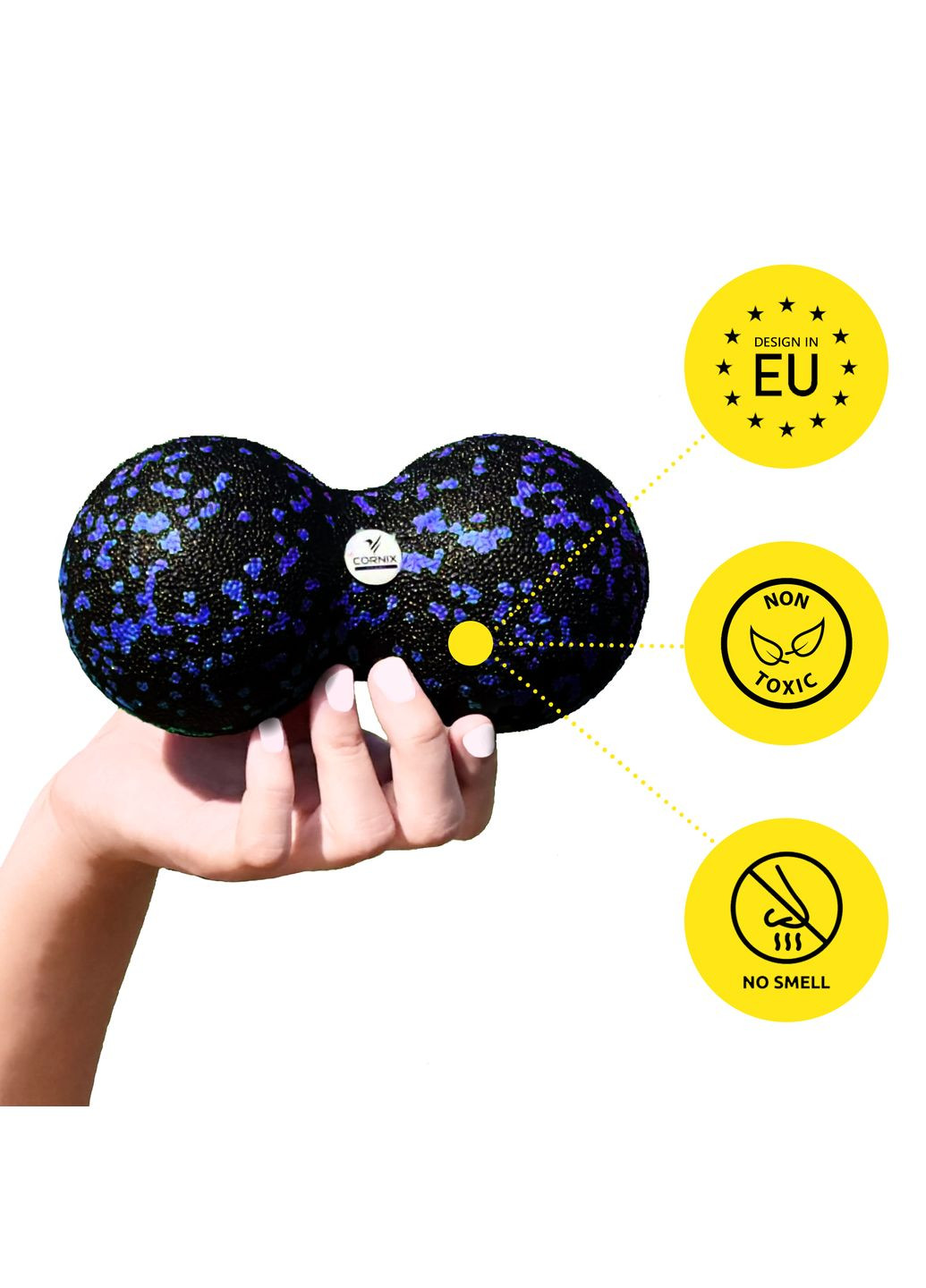 Массажный мяч двойной EPP DuoBall 8 x 16 см Cornix XR-0122 (342758414)