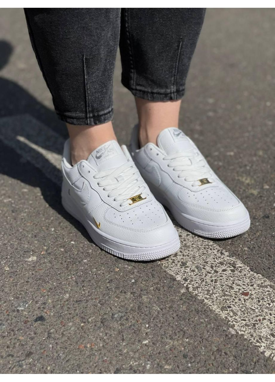 Білі Осінні кросівки чоловічі nike air force white найк аір форс 1 преміум No Brand