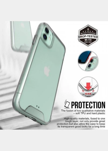 Протиударний силіконовий чохол Space для iPhone 11 Прозорий No Brand (305214975)