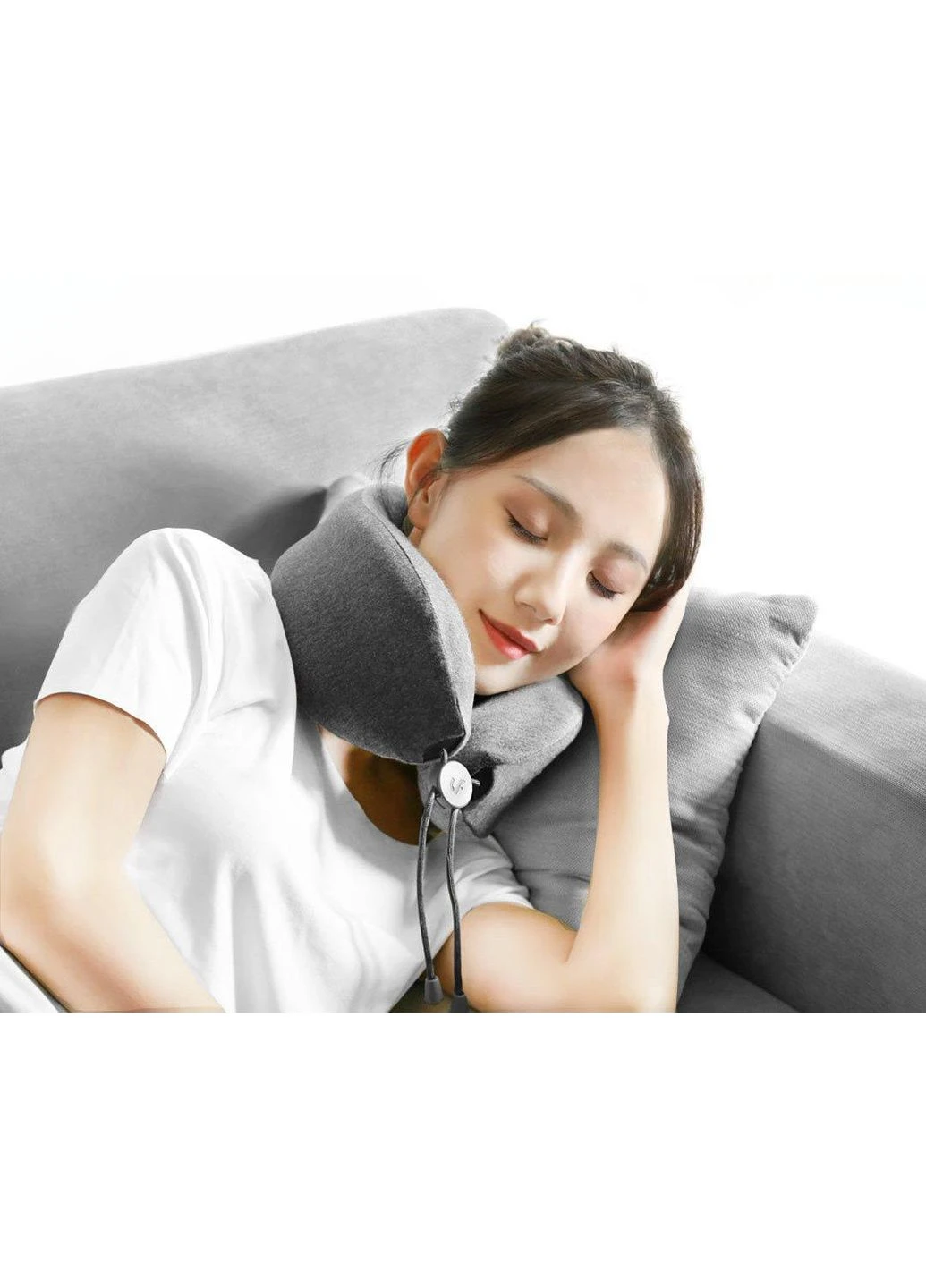 Подушка-підголівник з масажером Le Fan LF Sleep neck pillow Gray LR-S100 DC (269999939)