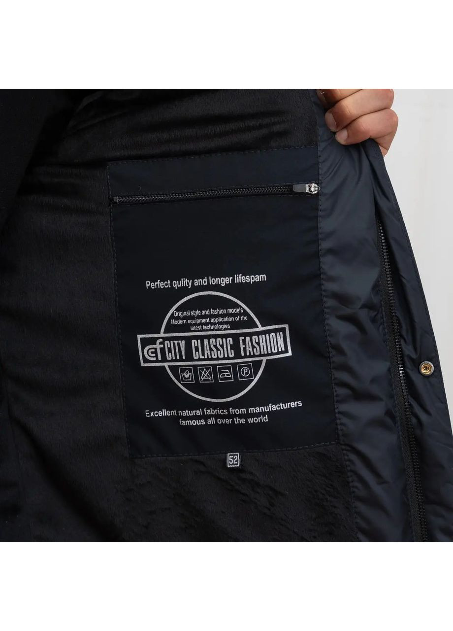 Темно-синяя зимняя мужская зимняя куртка большого размера SK