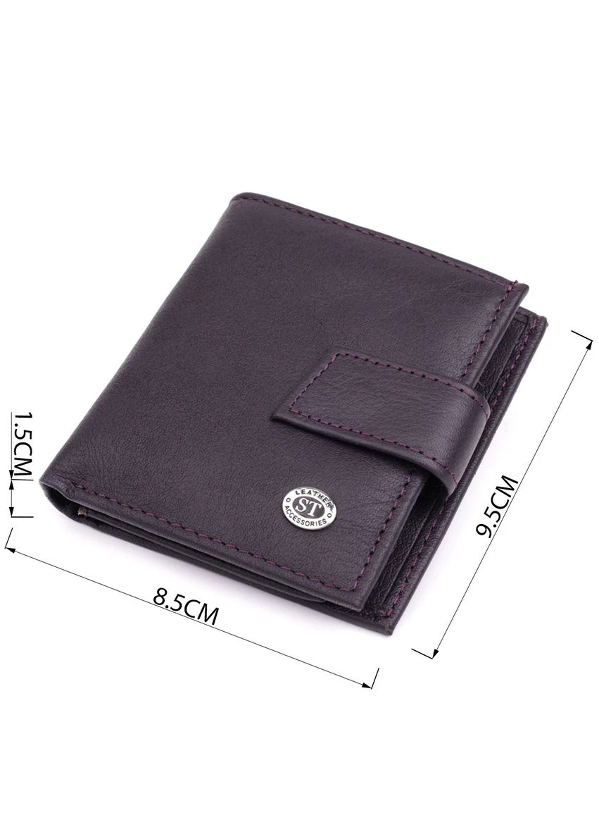 Компактний жіночий гаманець із натуральної шкіри 22855 Коричневий st leather (341258707)