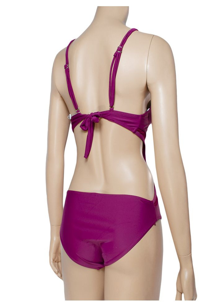 Малиновий літній злитий купальник монокіні з щільною чашкою і пуш ап моделюючий модель 0370 арт.86057 роздільний, монокіні Samegame