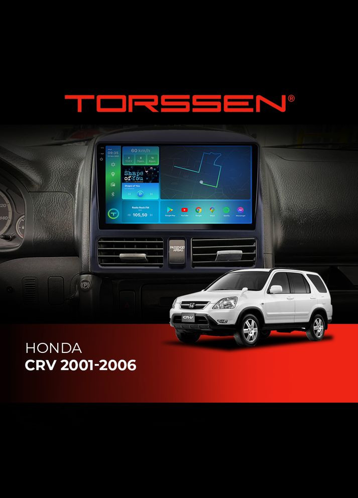 Штатная магнитола 2K Honda CRV 2001-2006 FL9 4+64Gb 4G Carplay DSP Torssen (317046930)