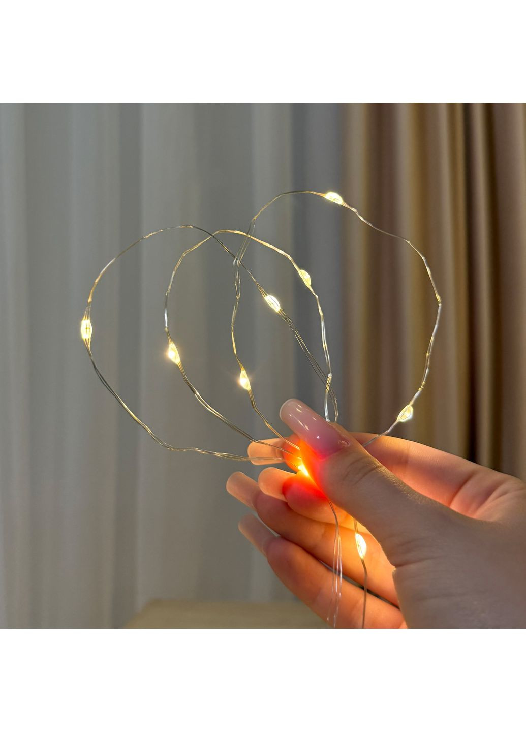 Світлодіодна гірлянда 50 метрів тепле біле світло білий провід 500 LED 8 режимів з пультом Роса (363114672)