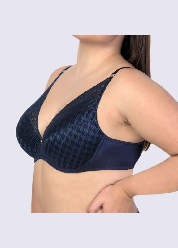 Синий бюстгальтер push-up на косточках Elita с косточками