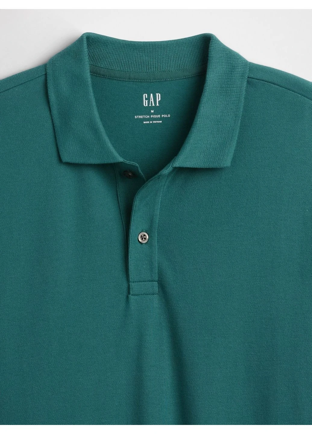 Зеленая футболка-поло для мужчин Gap однотонная