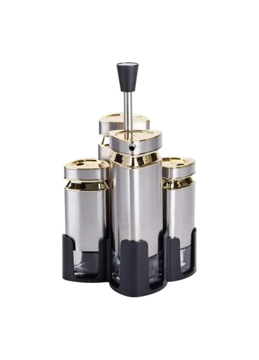Набір для спецій на підставці 4 ємності 10х10х17 см ємності для приправ HP-1325 Yiwu (353504167)